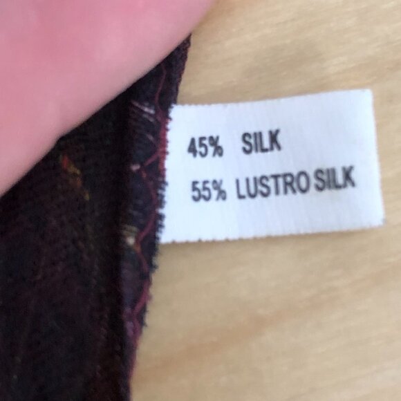 Handcrafted Rosette Tie Dye Silk Scarf - Picture 2 of 9